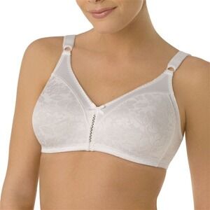 NWOTD Bali Double Support Spa Closure Bra 3372 White 40B #92478